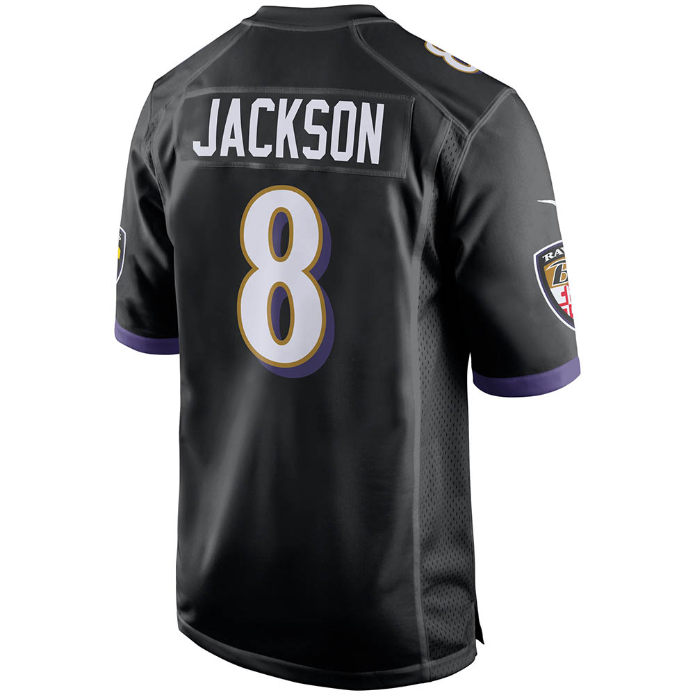 Men's Baltimore Ravens Lamar Jackson Game Jersey Black