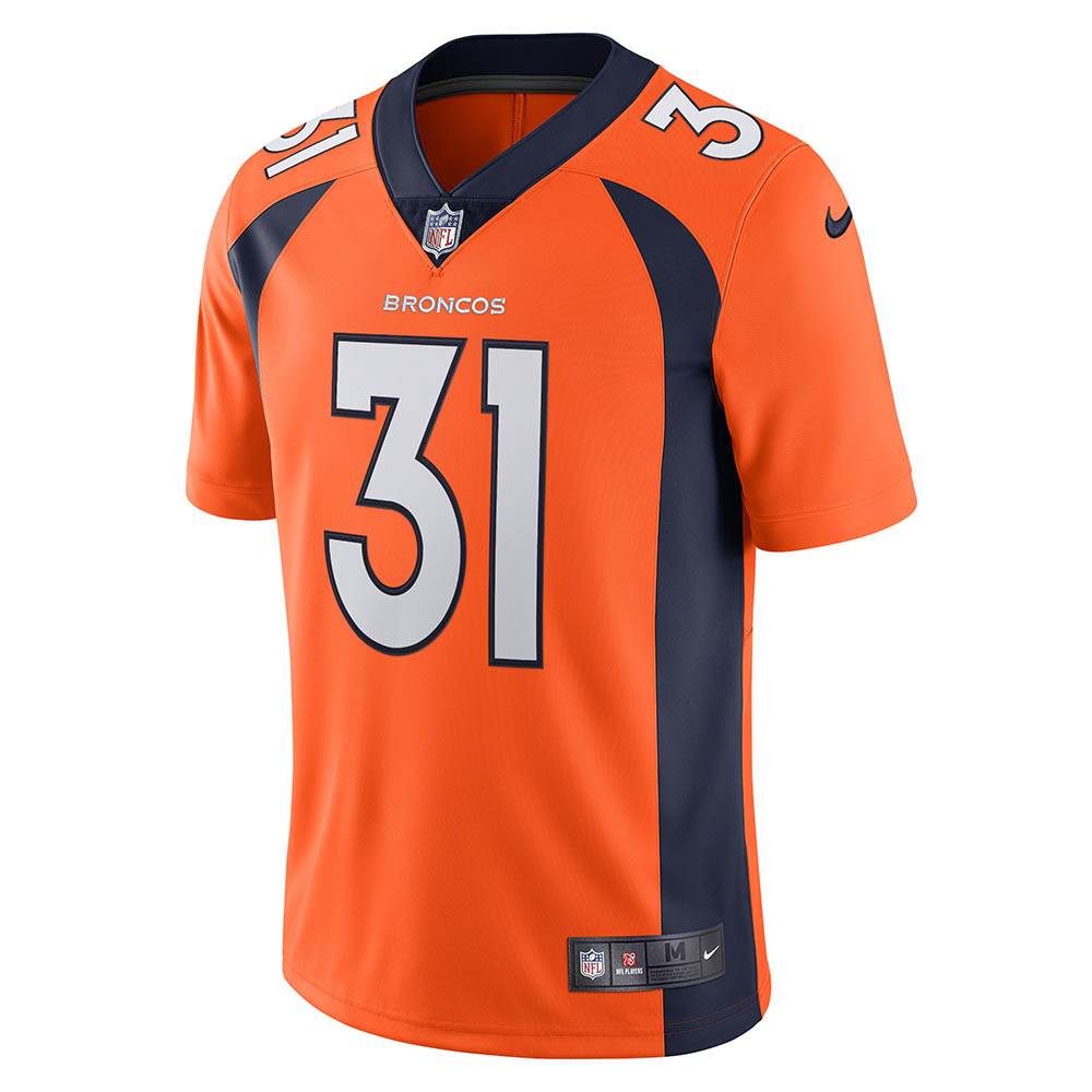 Men's Denver Broncos Justin Simmons Vapor Limited Jersey Orange