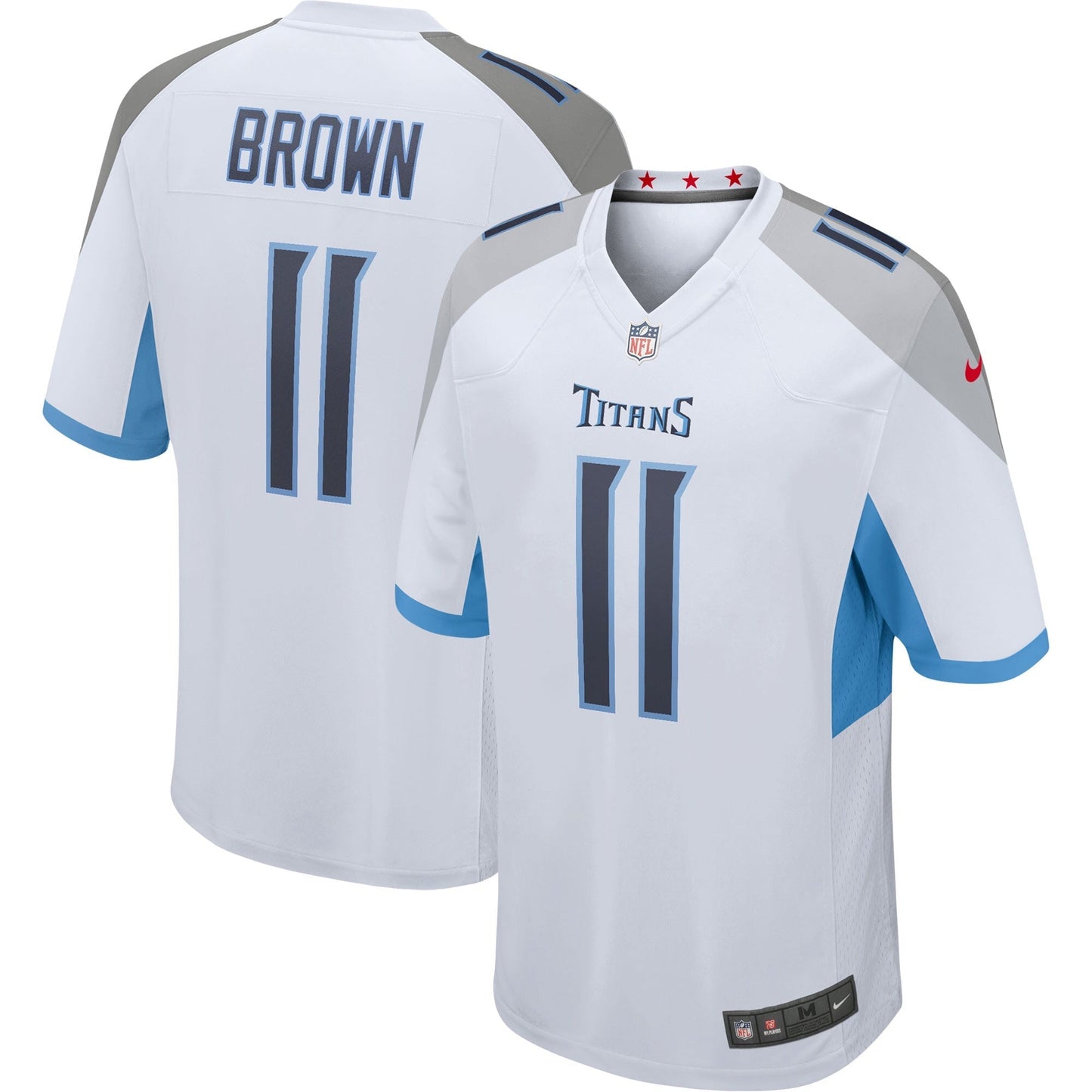 Men's Tennessee Titans AJ Brown Game Vapor Jersey White